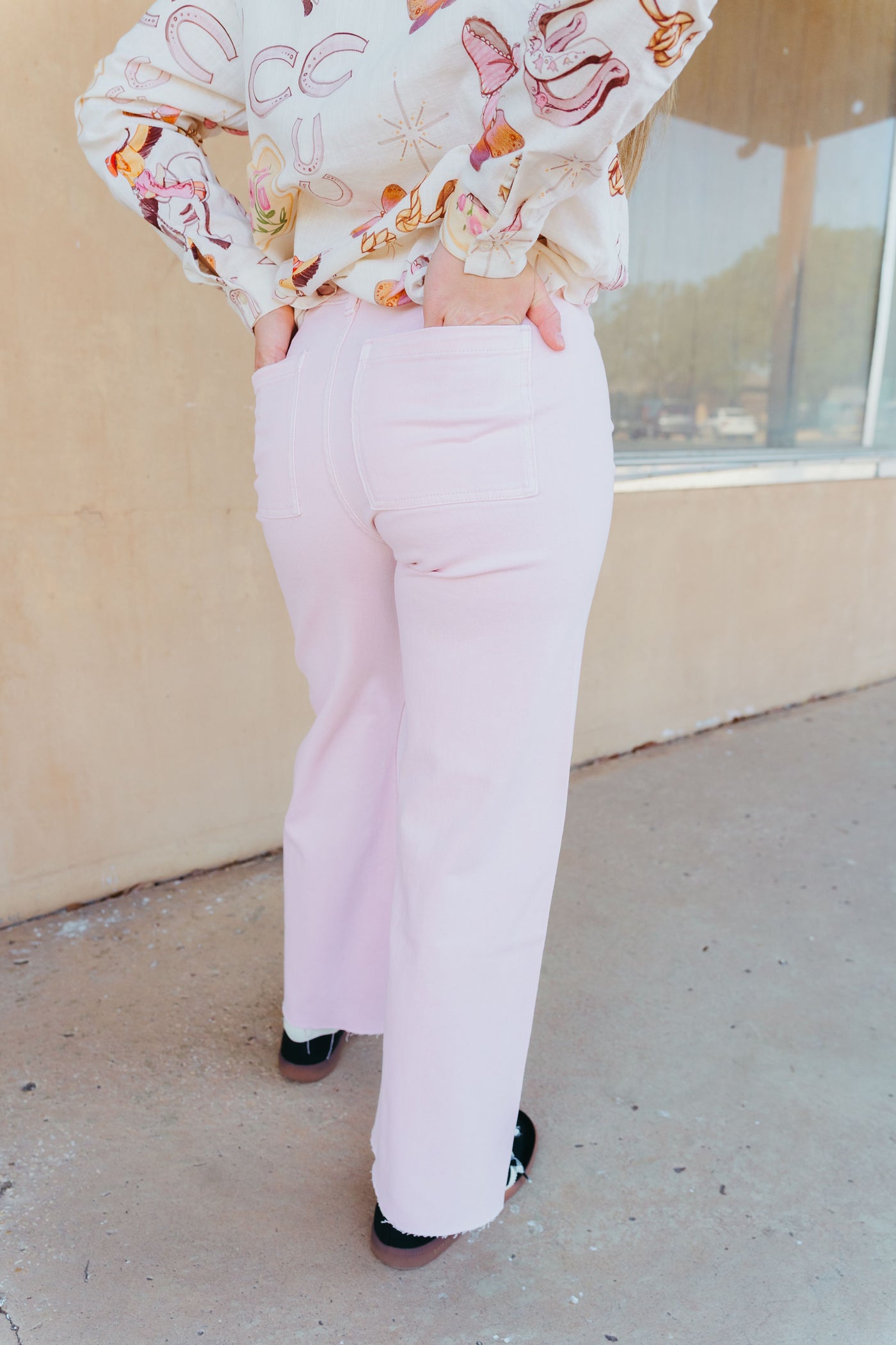 Strawberry Shake Straight Wide Leg Denim Pants MMP623