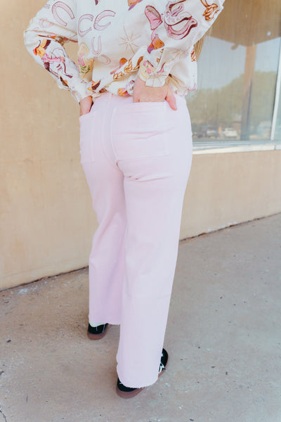 Strawberry Shake Straight Wide Leg Denim Pants MMP623