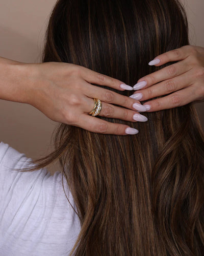 Oh She Fancy Gold Stacked Diamond Ring
