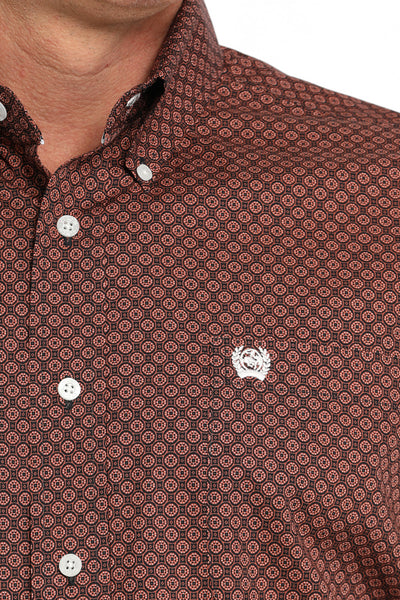 Cinch Men's Geometric Print Long Sleeve Western Shirt - Navy MTW1105846