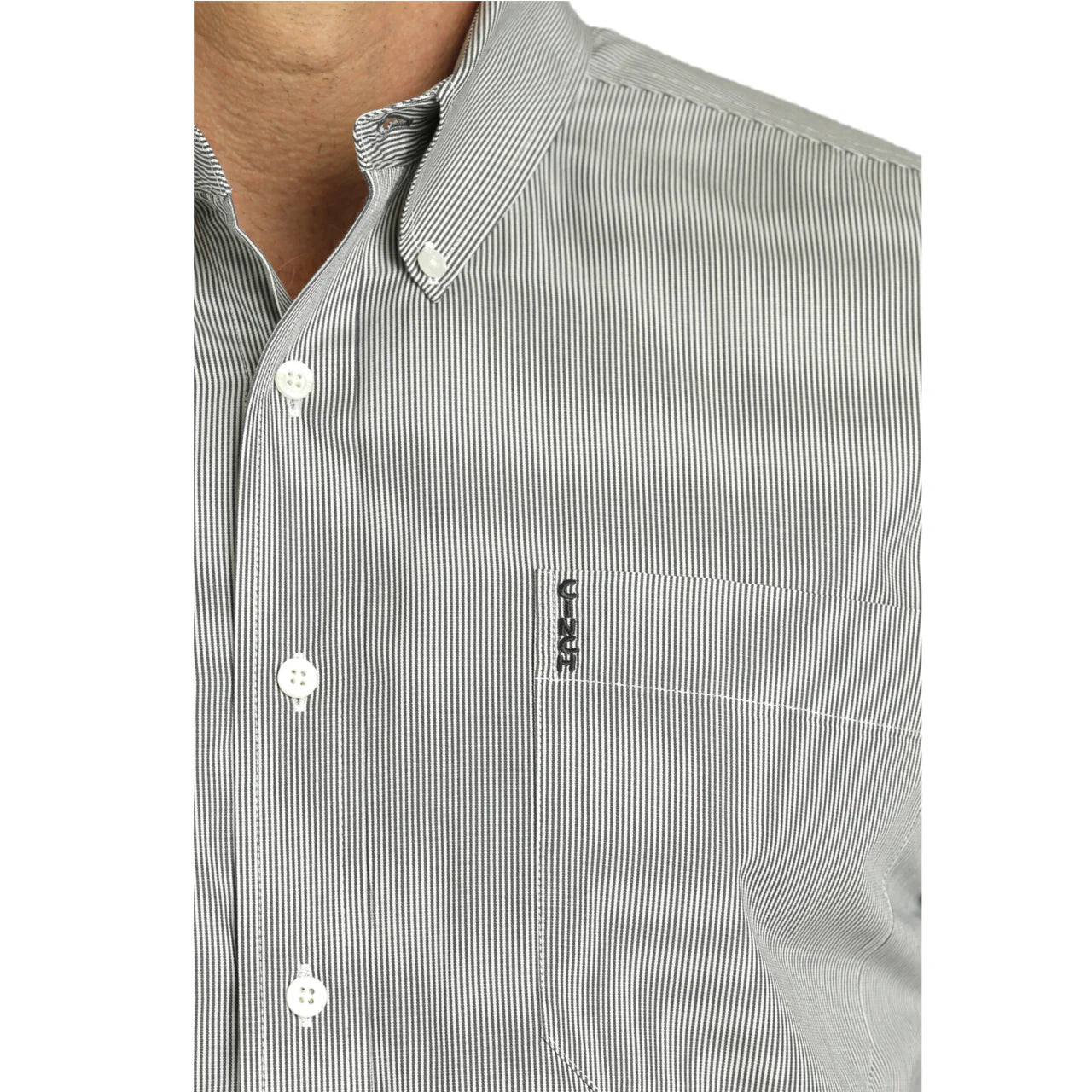 Cinch MNS Charc LS Stripe MTW1347102