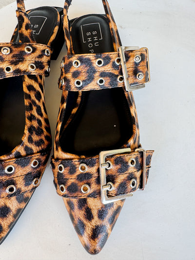 Angela Leopard Print Flat