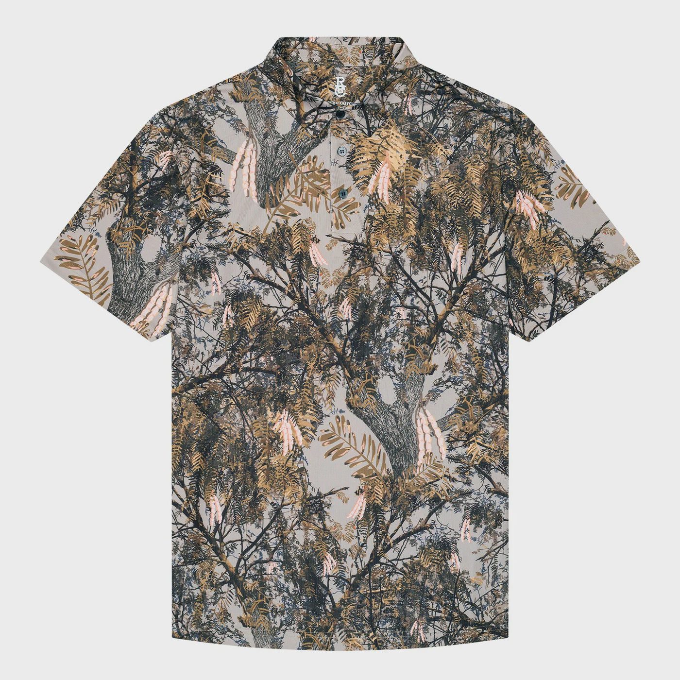 Raised by Coyotes Mesquite Camo Polo