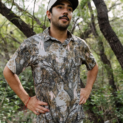Raised by Coyotes Mesquite Camo Polo