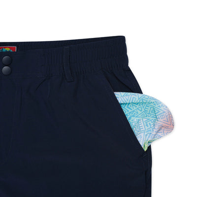 Burlebo Everyday Shorts Deep Water Navy - Mayan Pocket