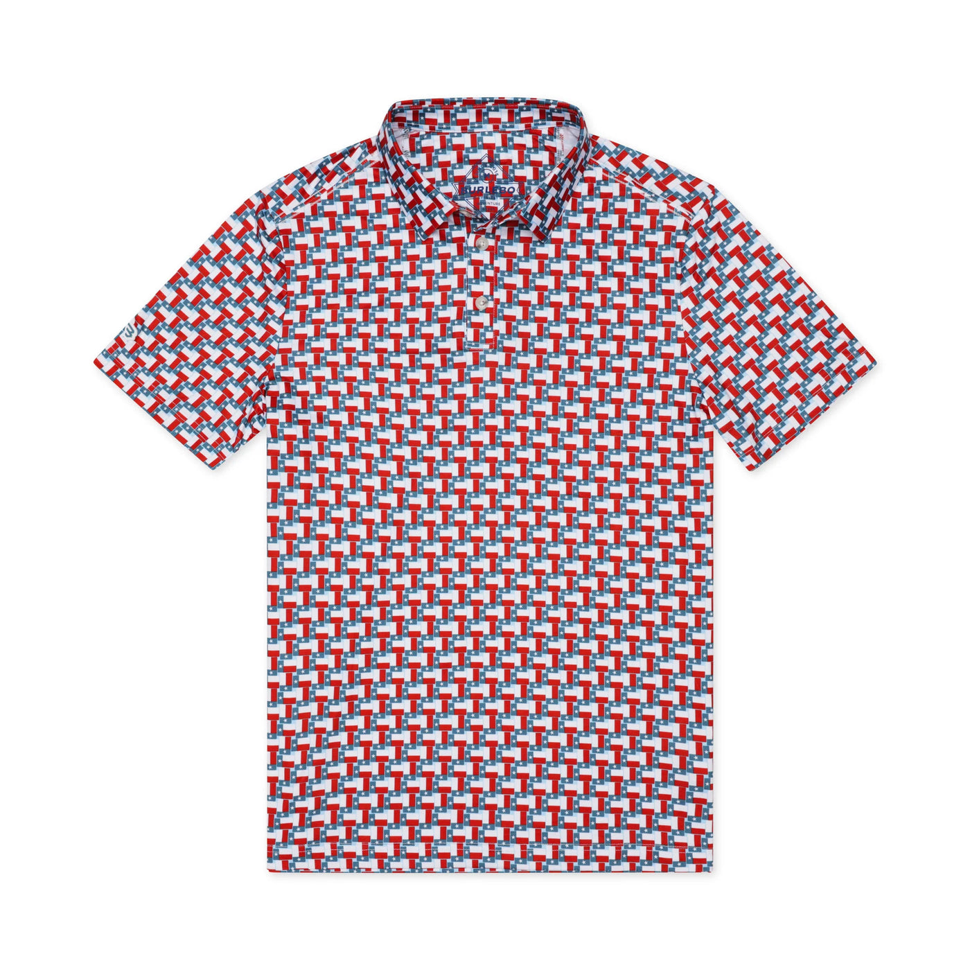 Burlebo Texas Flag Performance Polo