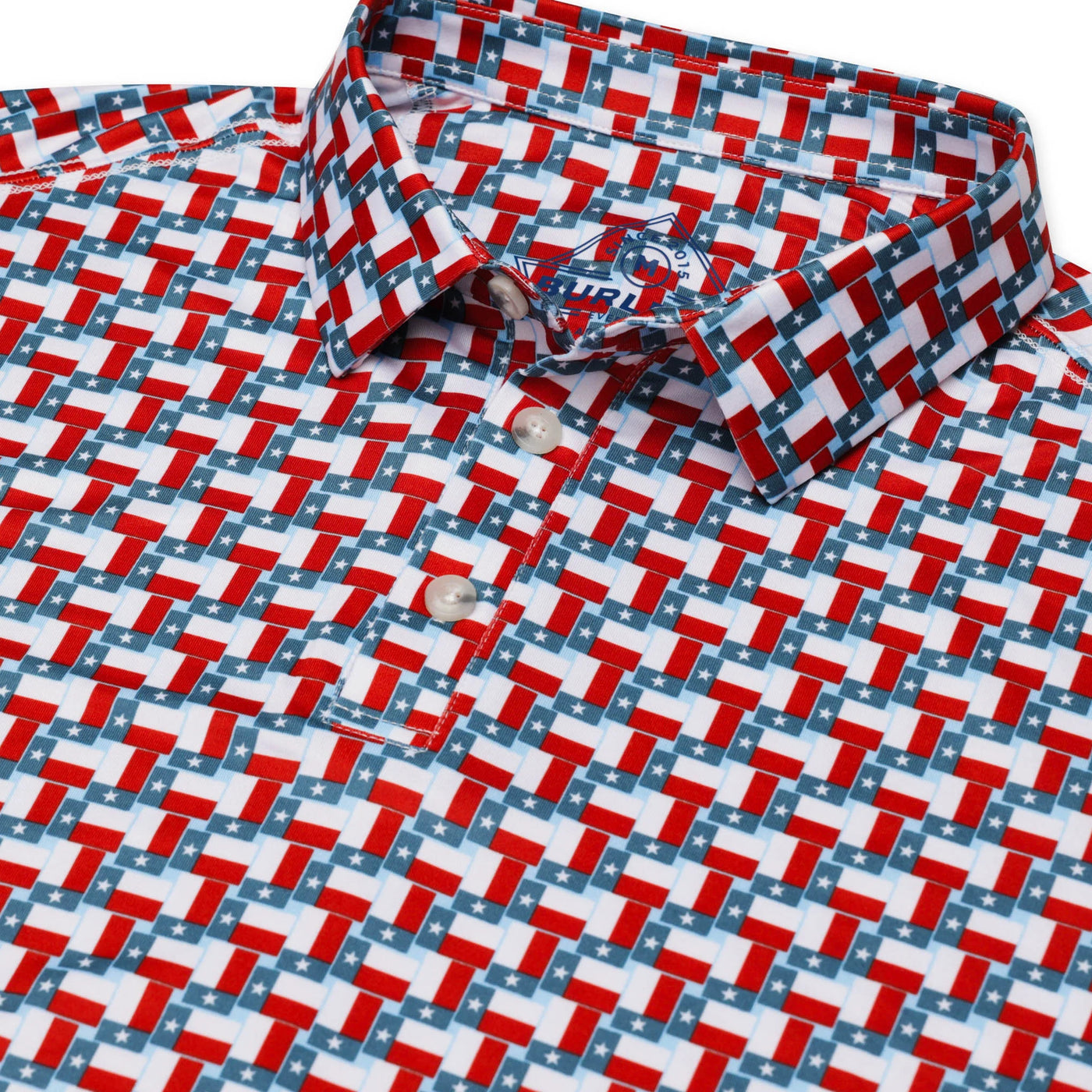 Burlebo Texas Flag Performance Polo