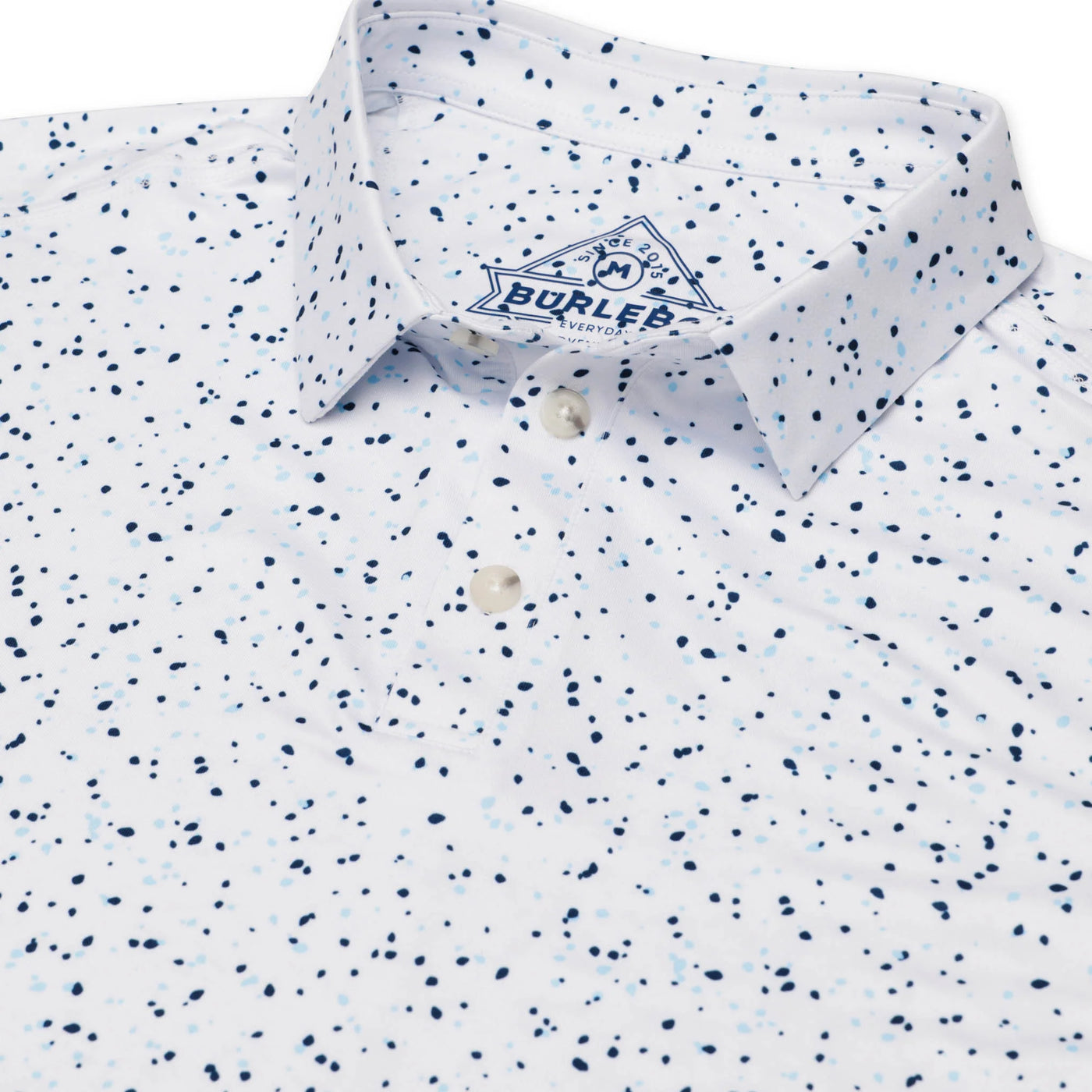 Burlebo White Speckled Performance Polo