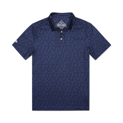 Burlebo Navy Stars & Stripes Performance Polo