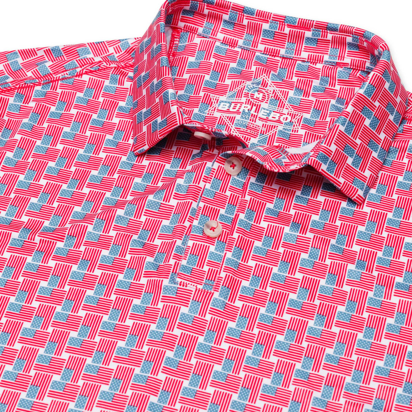 Burlebo American Flag Performance Polo
