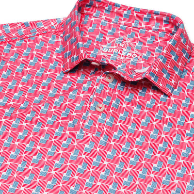Burlebo American Flag Performance Polo