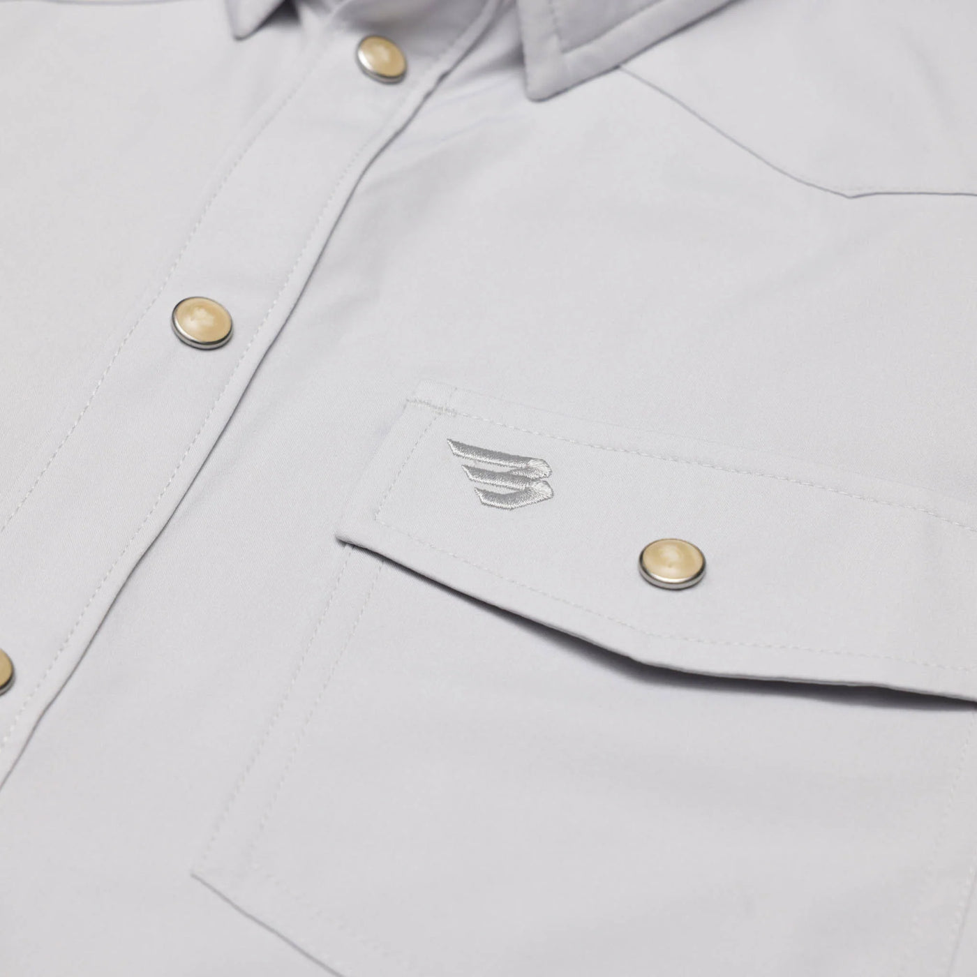 Burlebo Light Grey Performance Western Shirt
