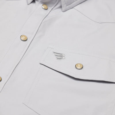 Burlebo Light Grey Performance Western Shirt