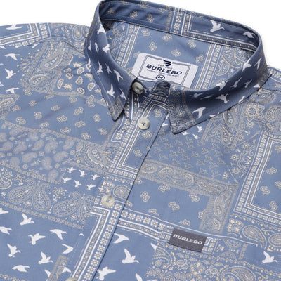 Burlebo Duck Paisley Performance Button Up