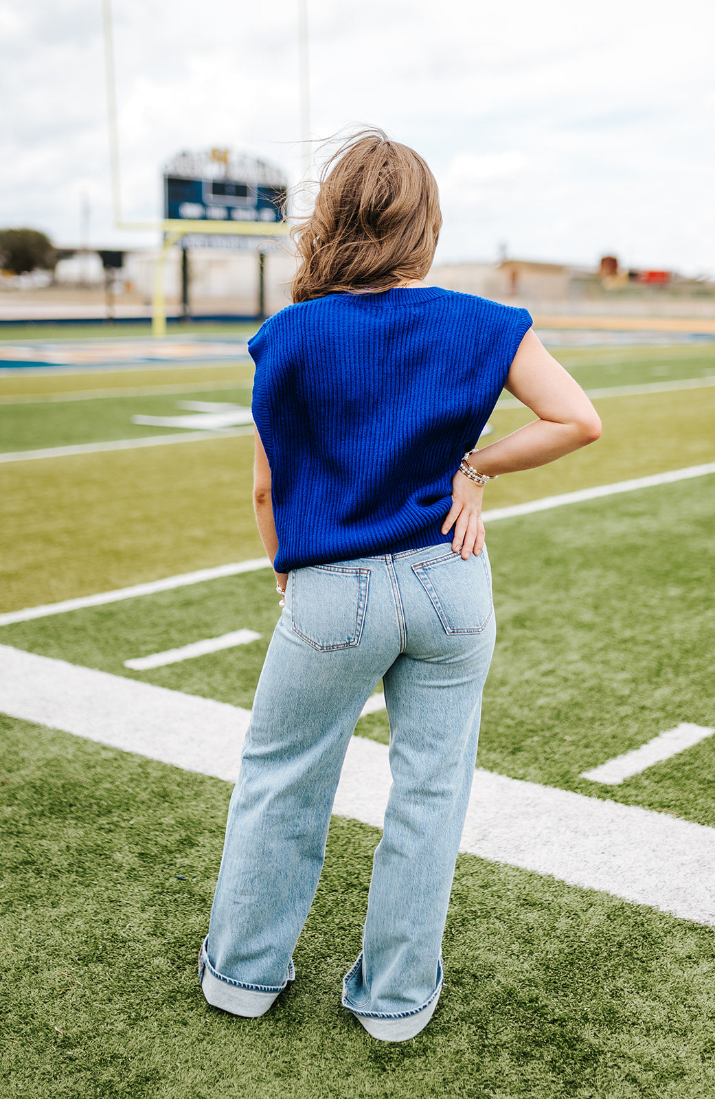 Royal Blue Gameday Embroidered Sweater Vest CSW10210-1