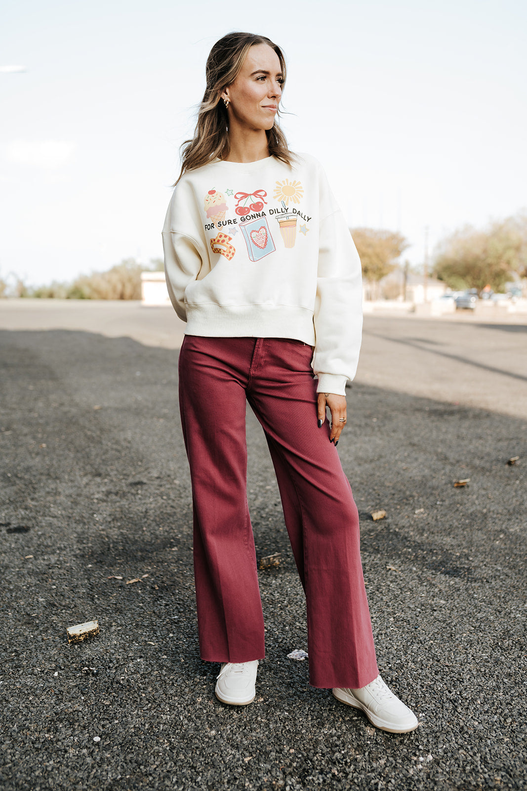 For Sure Gonna Dilly Daily Crop Sweatshirt