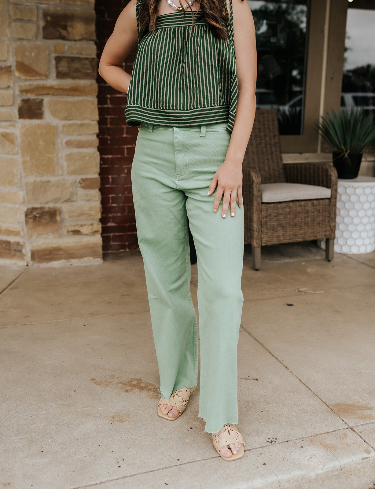 Matcha Straight Wide Leg Pants MMP623