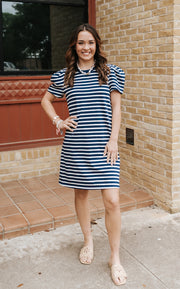 Navy/White Stripe Carolina T-Shirt Dress