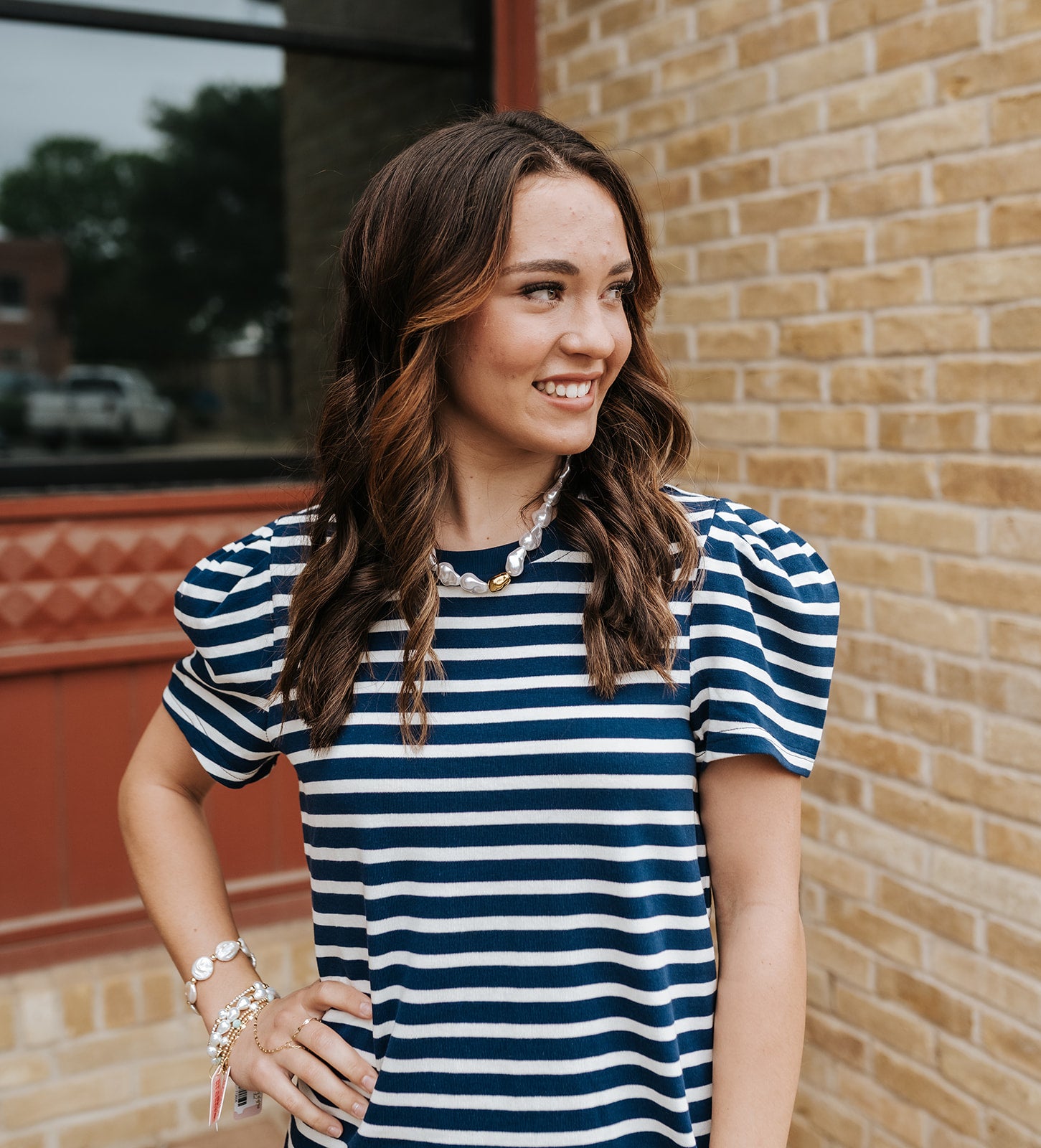Navy/White Stripe Carolina T-Shirt Dress