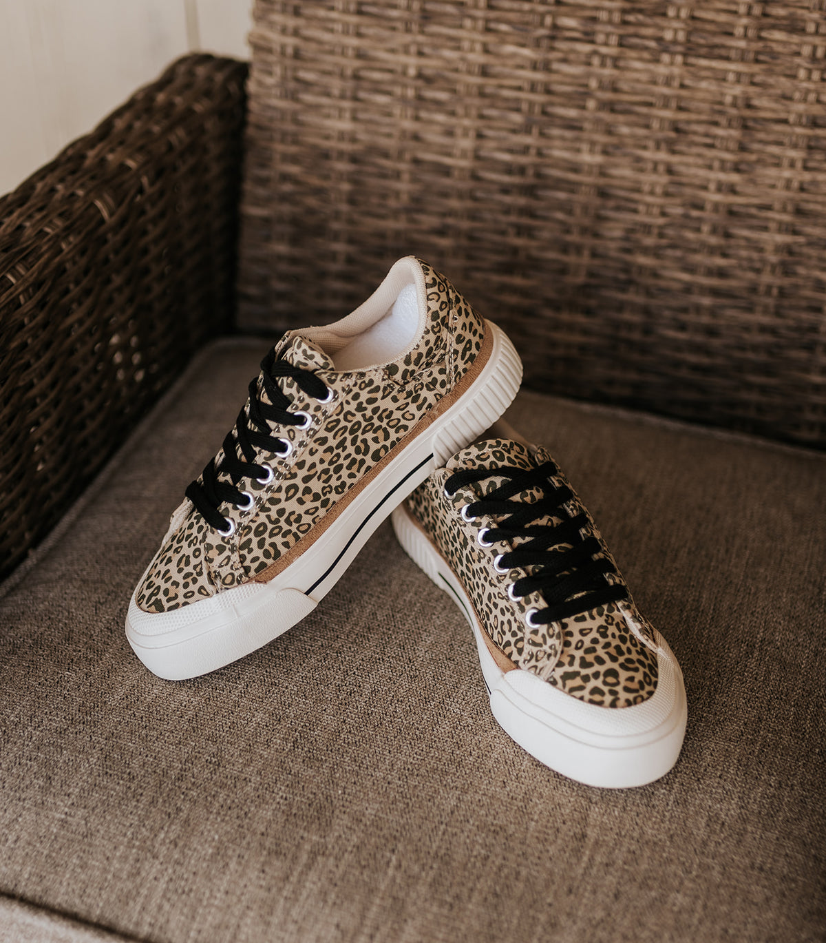 Thats Her Sneaker - Sand Mini Leopard