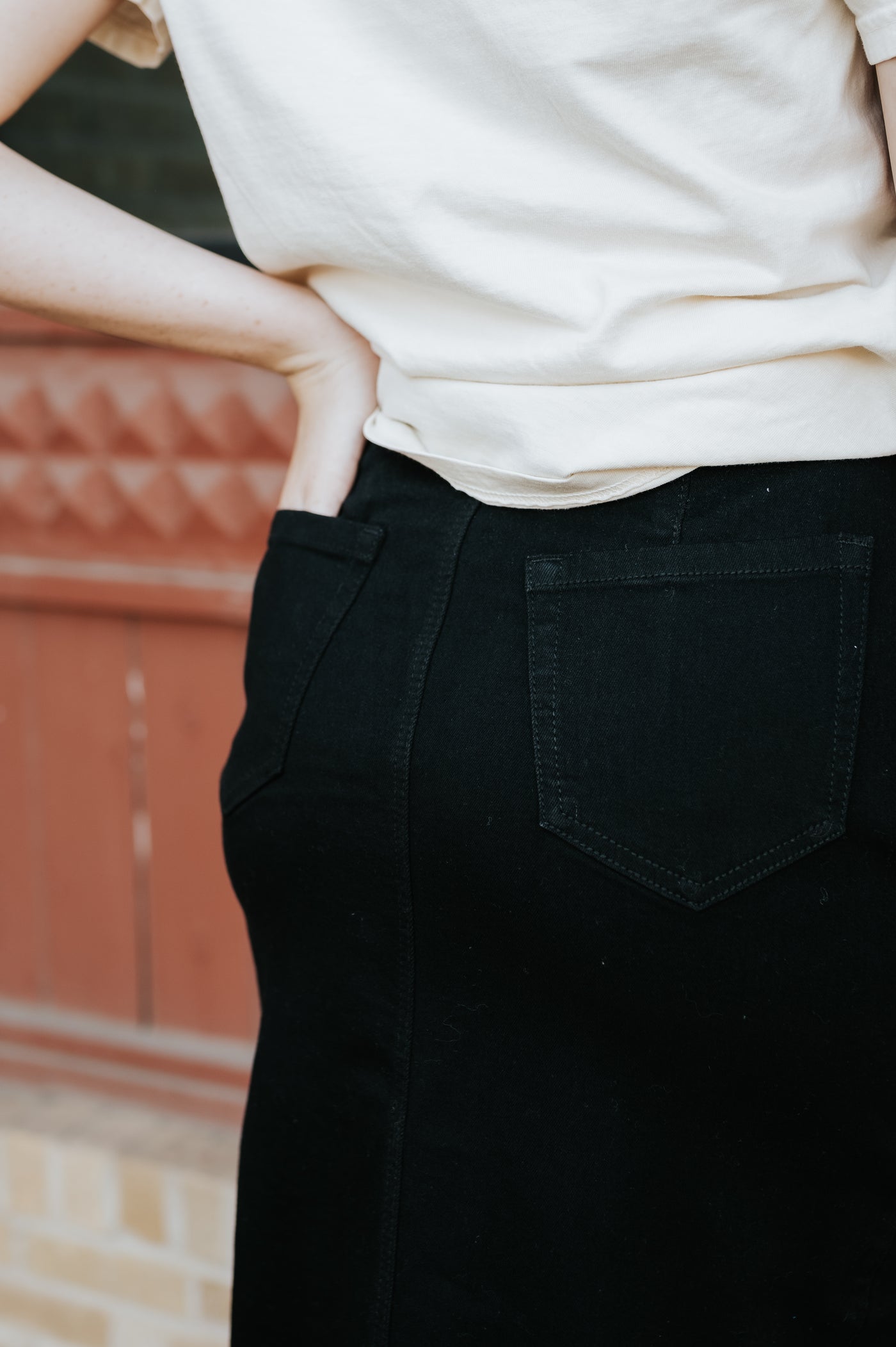 Rock & Roll Women's Denim Maxi Skirt Black BW69D07224