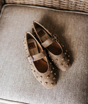 Dolce Vita Mikel Stud Olive Suede Flats
