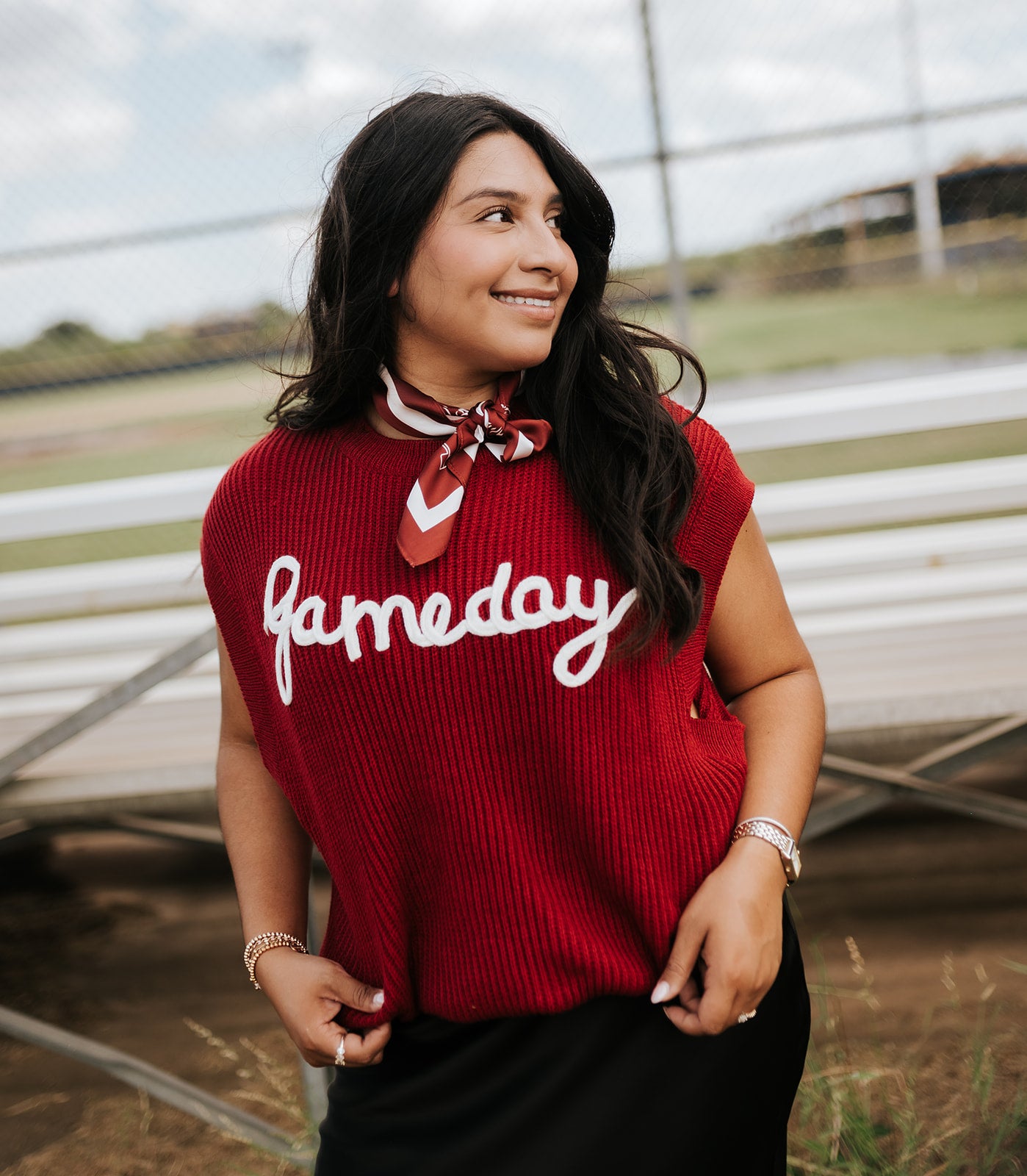 Burgundy Gameday Embroidered Sweater Vest CSW10210-1