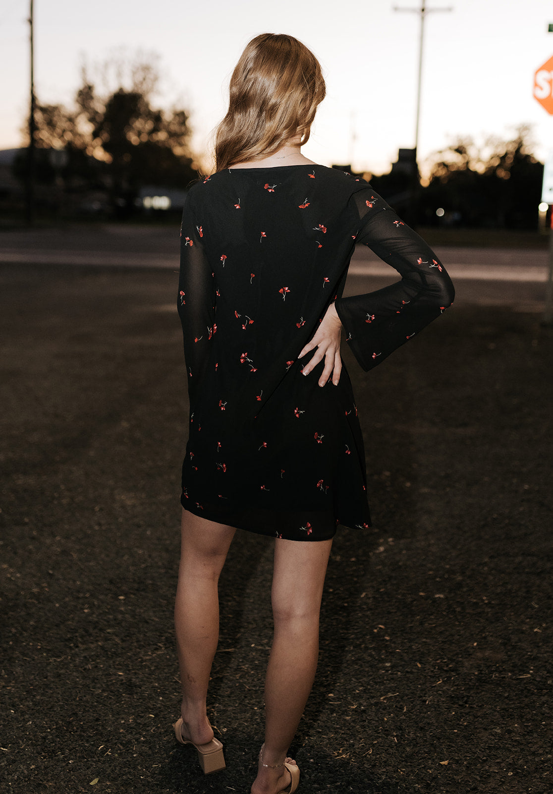 Campbell Rio Floral Mini Dress Black ZD254560