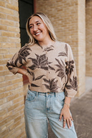 Valor Floral Cardigan Soft Ecru ZW263311