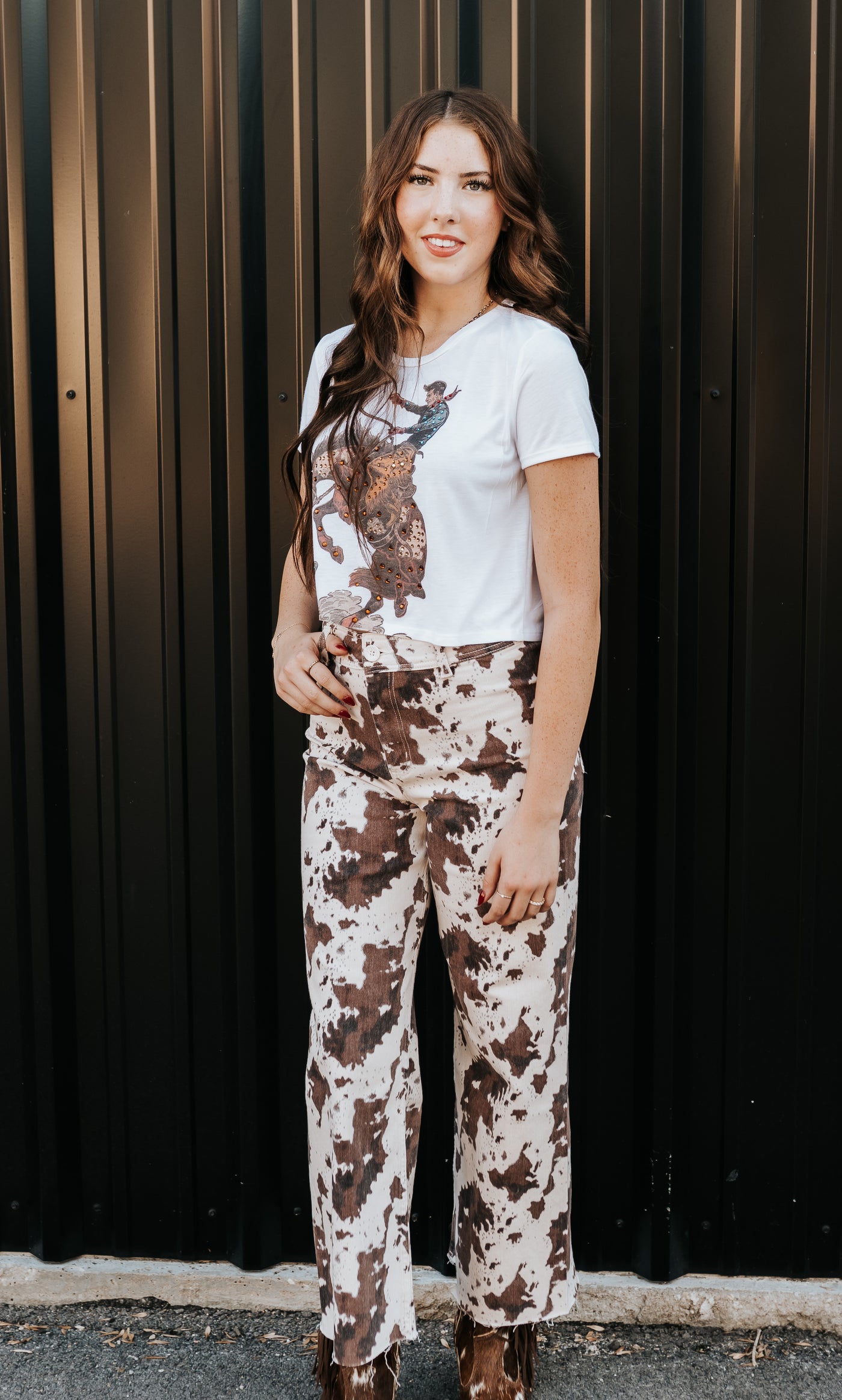 Gina Pink Bronc Rider Tee