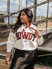 Ariat WMS Cream/Maroon Collegiate Oversize Sweatshirt 10079911