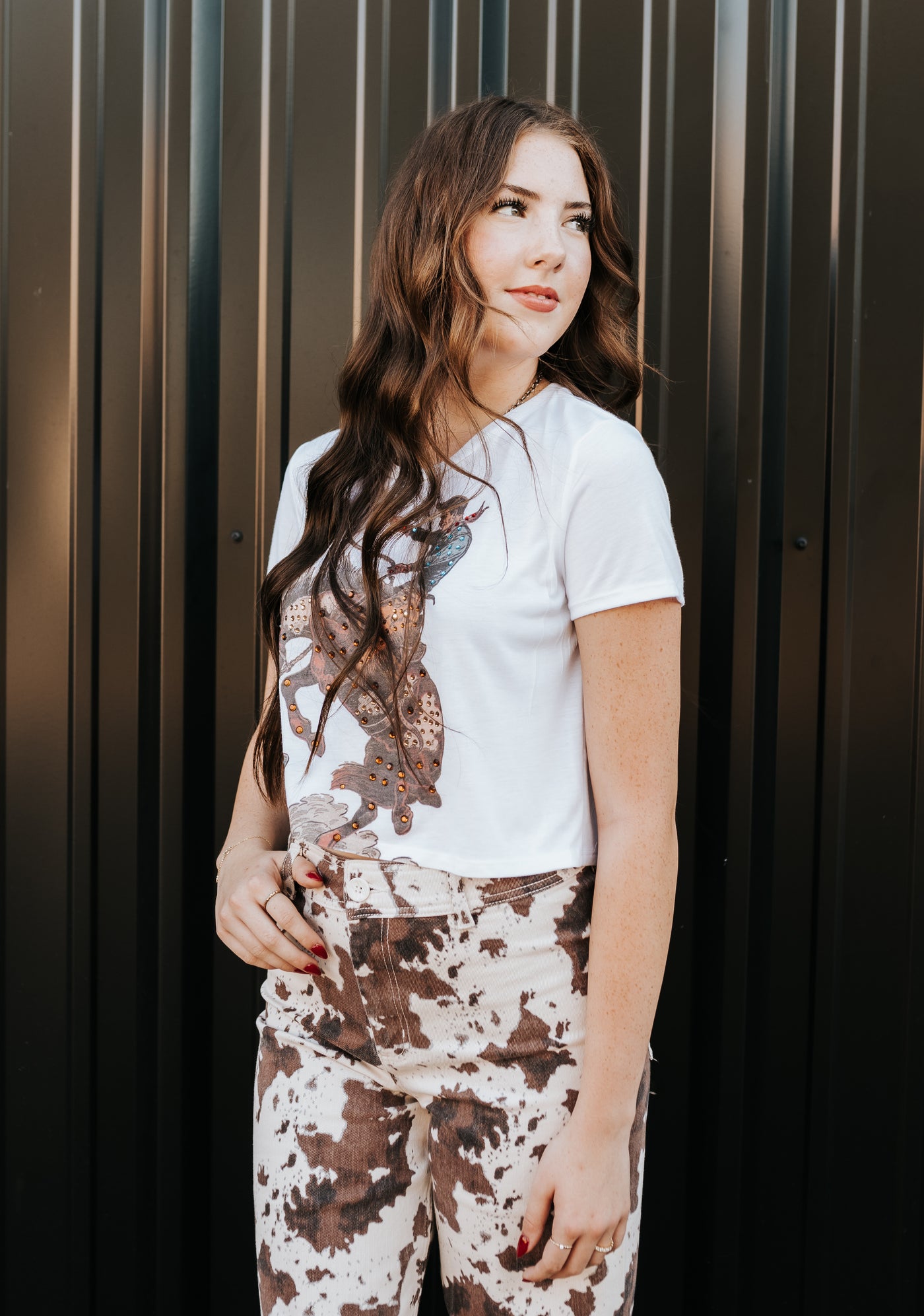 Gina Pink Bronc Rider Tee