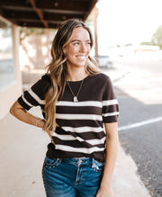Shaved Chocolate Amaris Short Sleeve Sweater