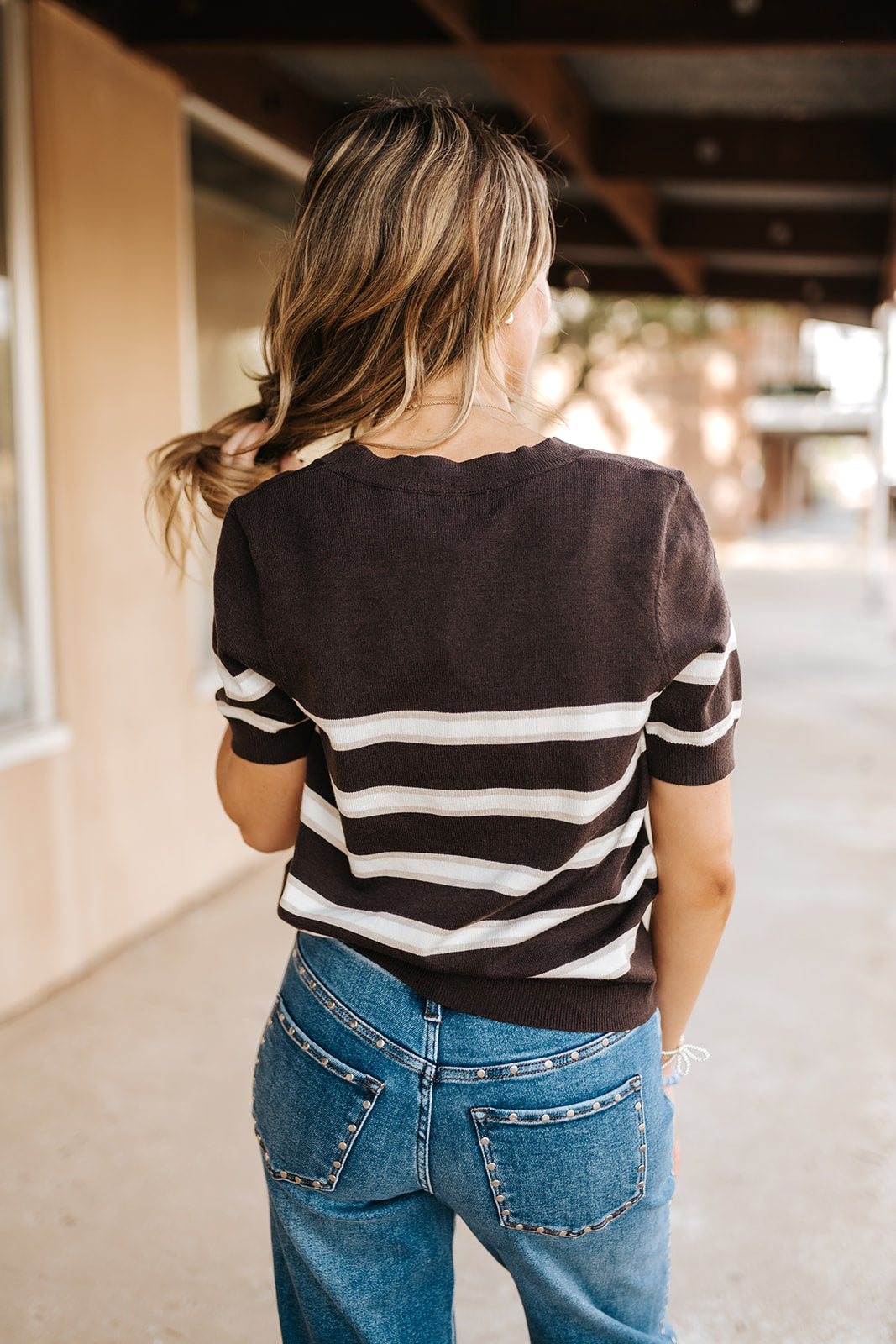 Shaved Chocolate Amaris Short Sleeve Sweater