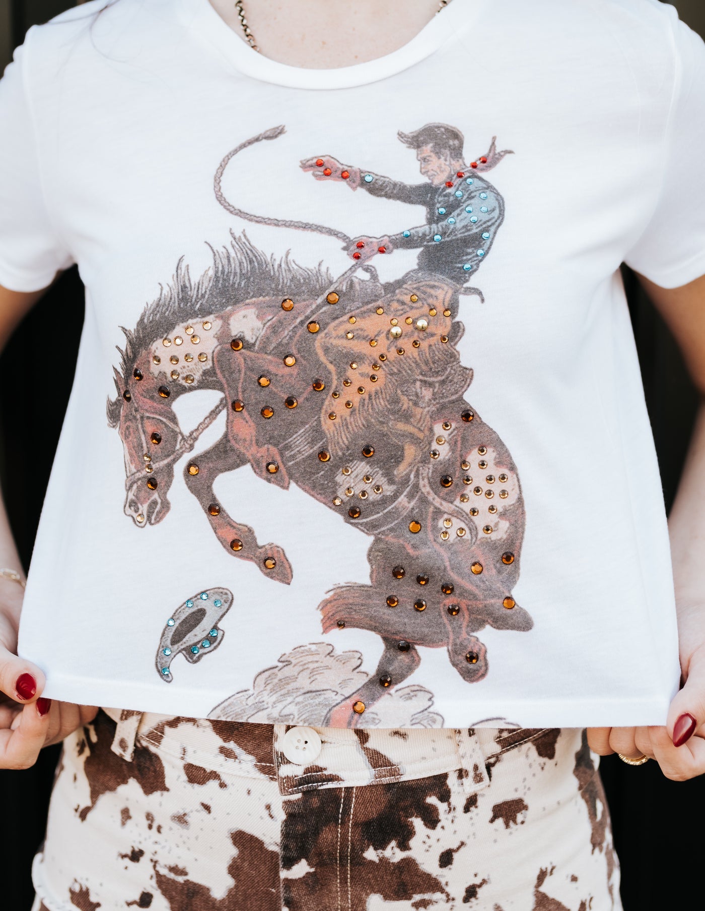 Gina Pink Bronc Rider Tee