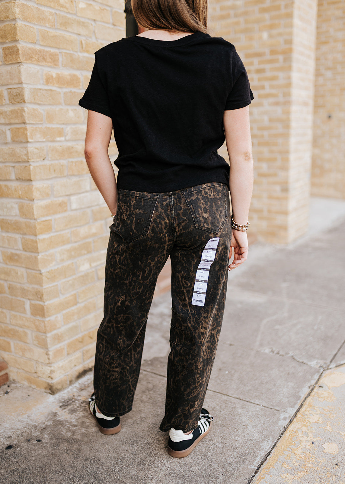 Rock & Roll  Leopard Print Barrel Jeans BWBHD09751