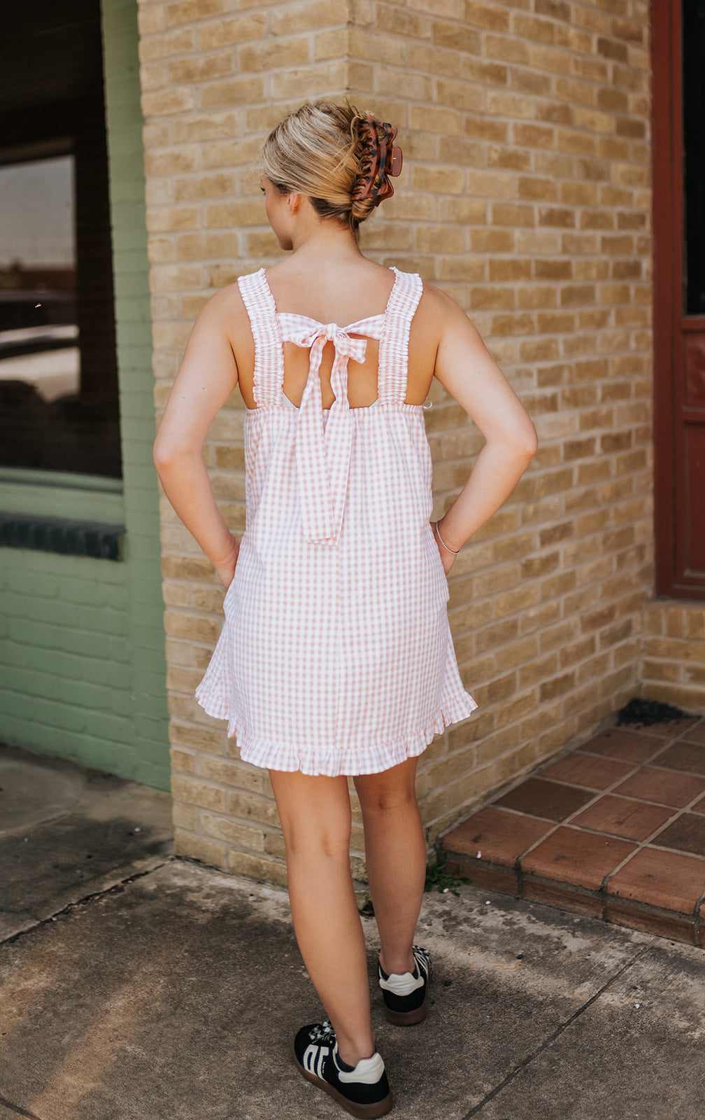 Pink/Ivory Smocked Dress BMD8060