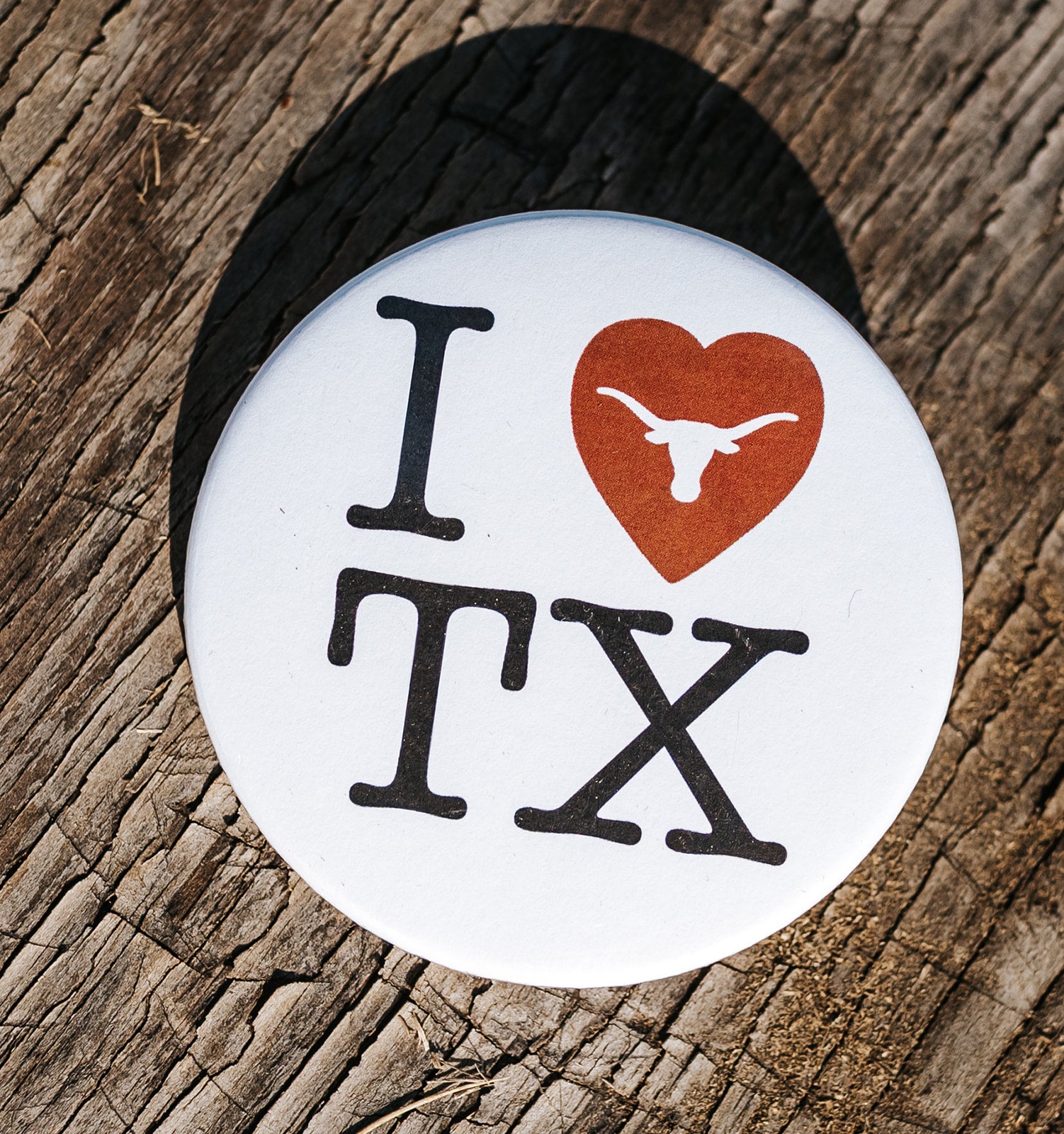 UT I Heart TX Button UTA2025-01