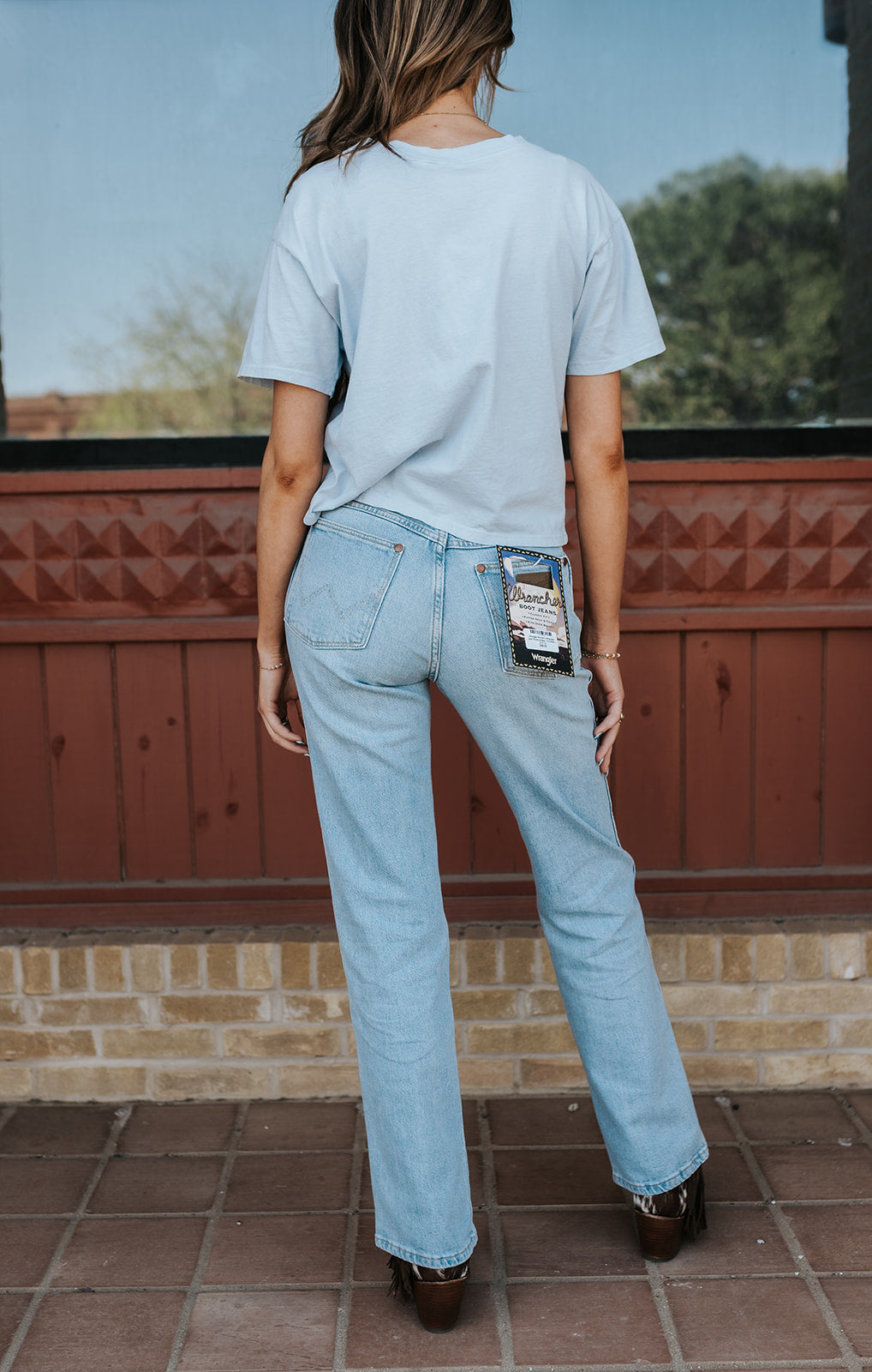 Ice Blue Lucky Wide Crop Tee