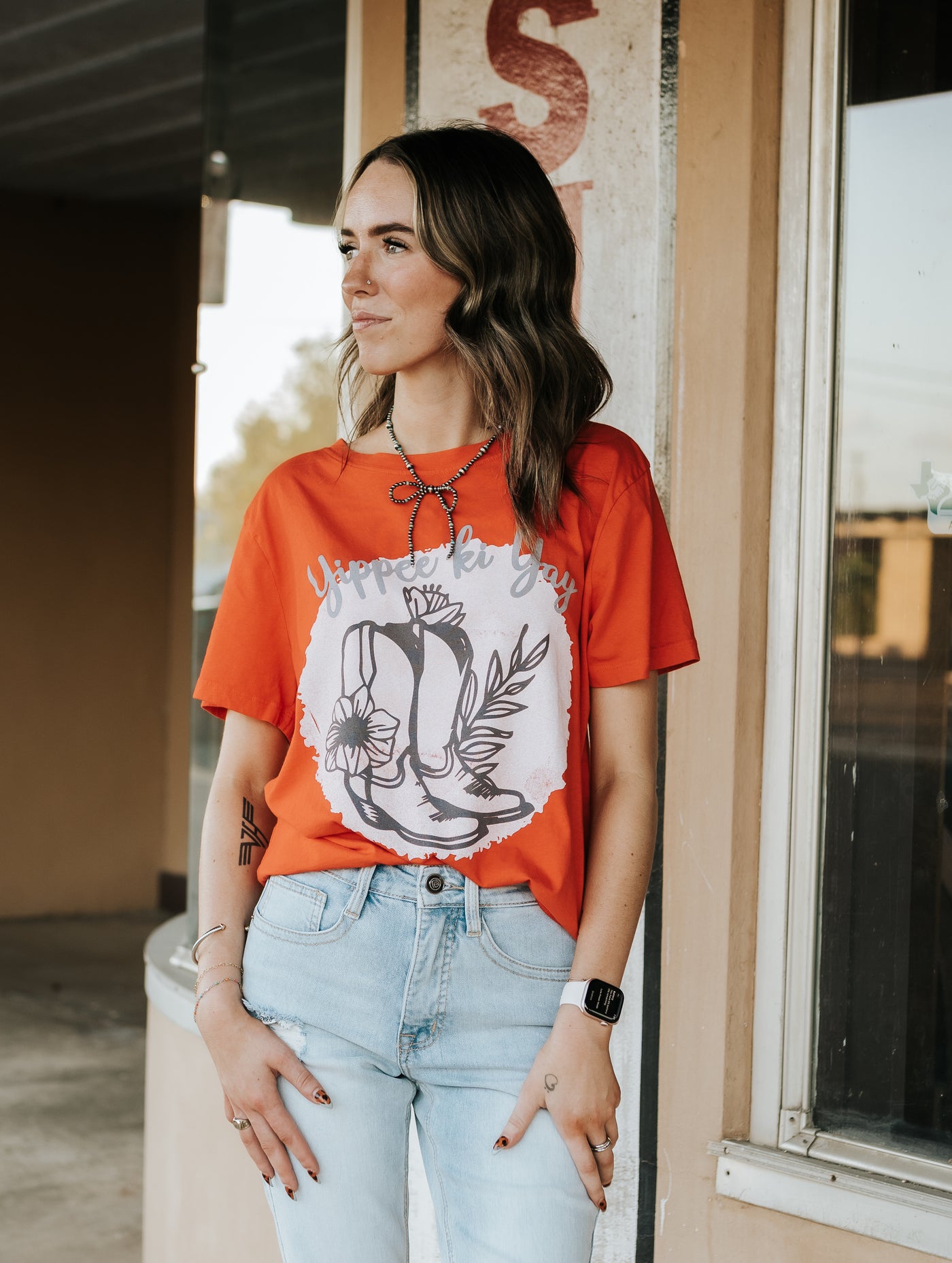 Dark Tiger Lily Yippee Ki Yay Wide Tee 10032-S138