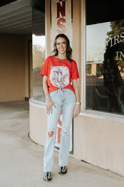 Dark Tiger Lily Yippee Ki Yay Wide Tee 10032-S138