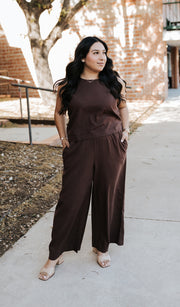 Scout Linen Pant Chocolate Cherry ZP261575