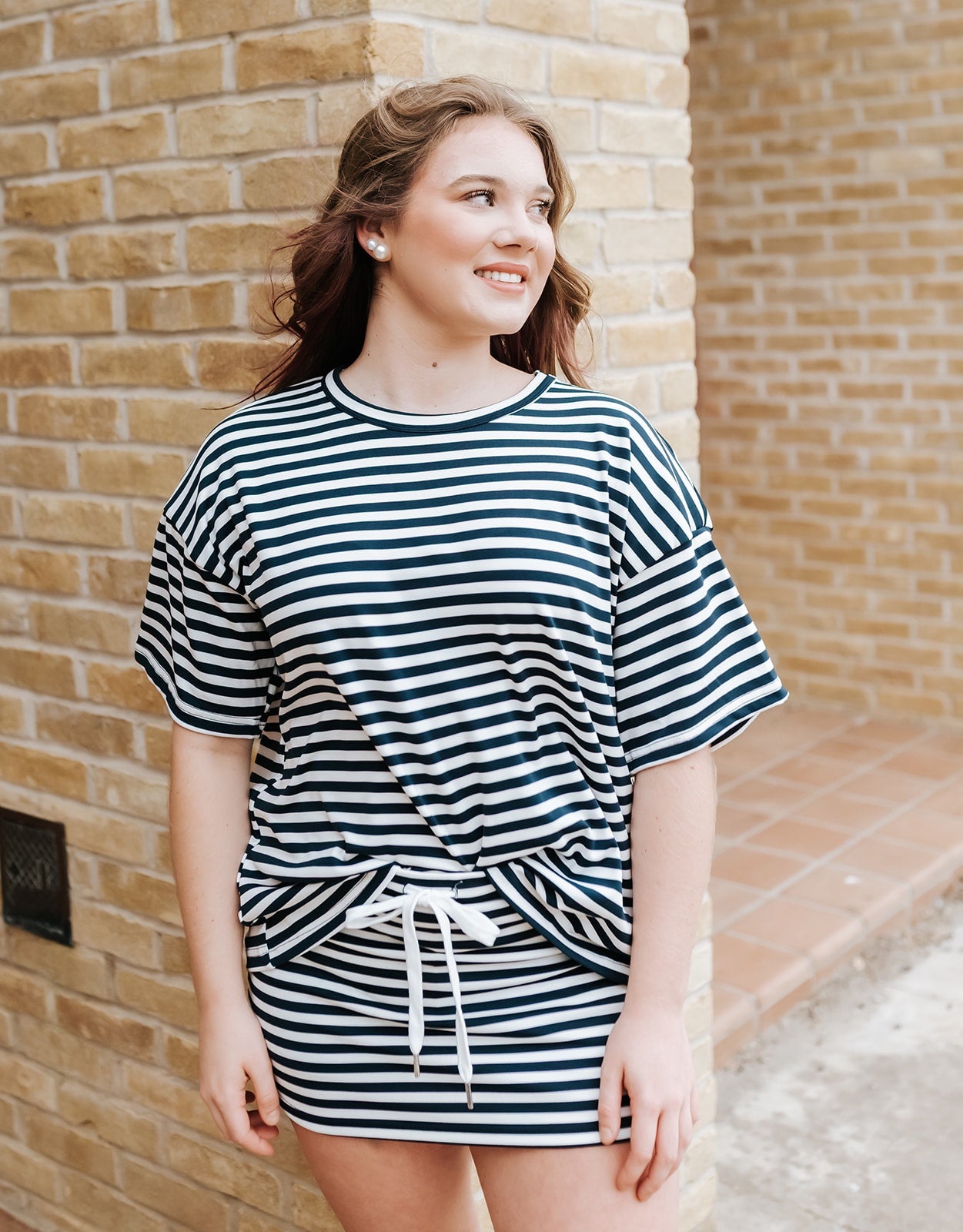 Navy/White Stripe T-Shirt IT6334