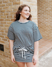 Navy/White Stripe T-Shirt IT6334