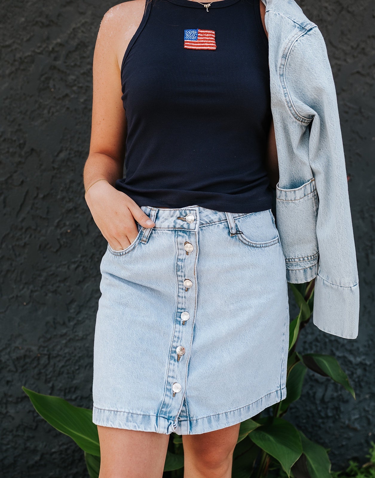 BY Kacila Light Blue Denim Skirt 20818804