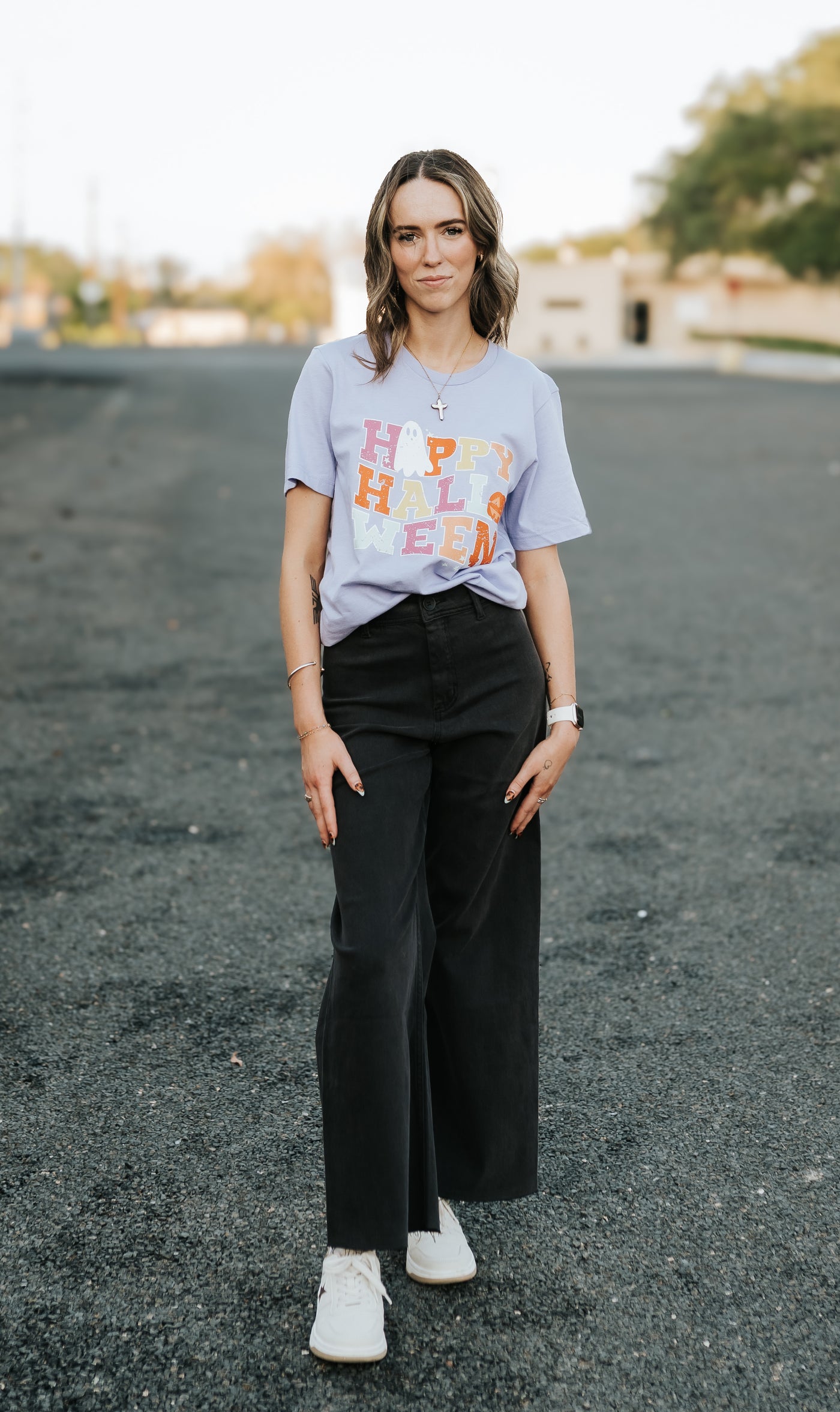 Washed Black Straight Wide Leg Pants MMP623