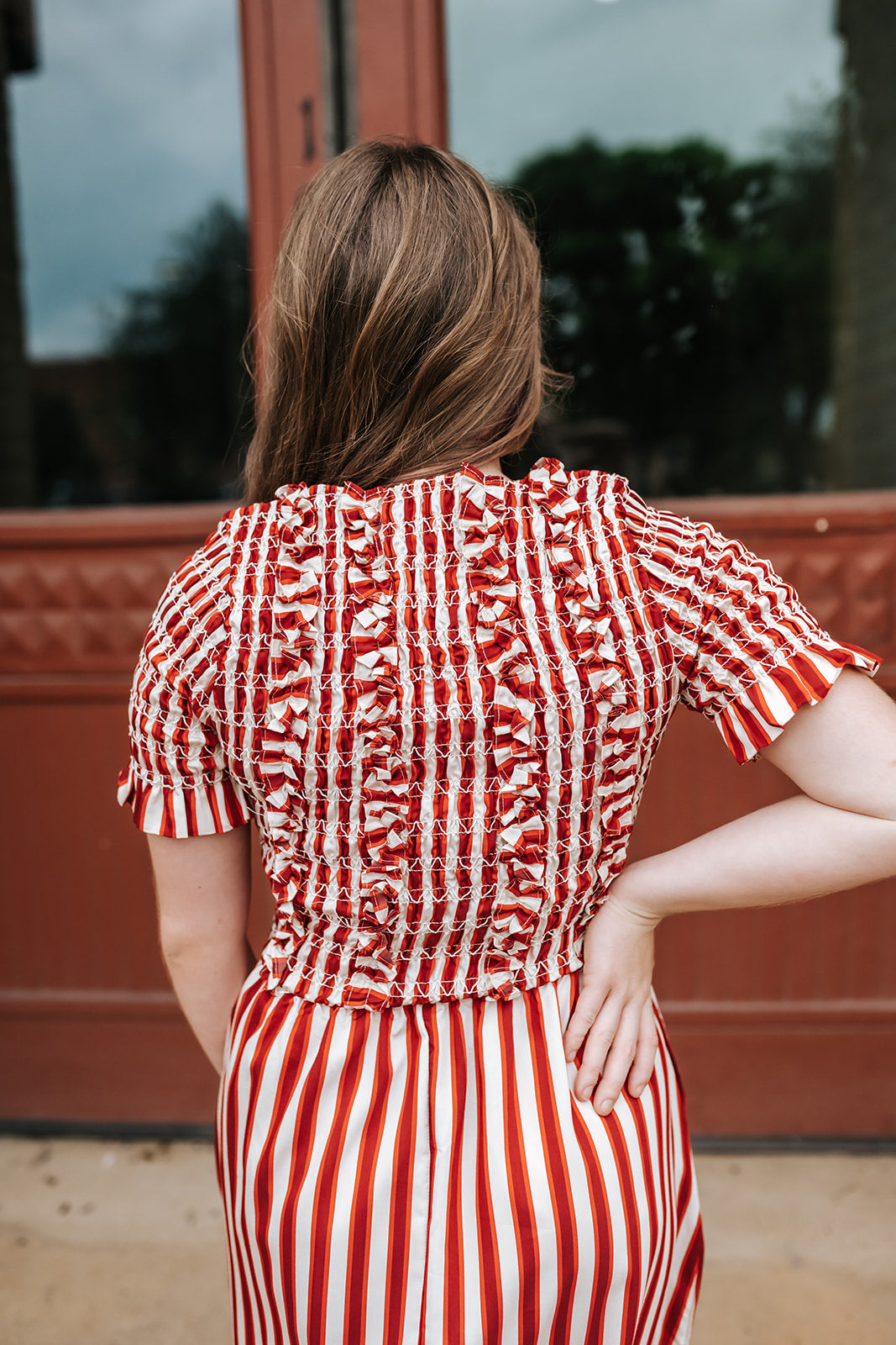 Red Striped Fia Dress S2498D