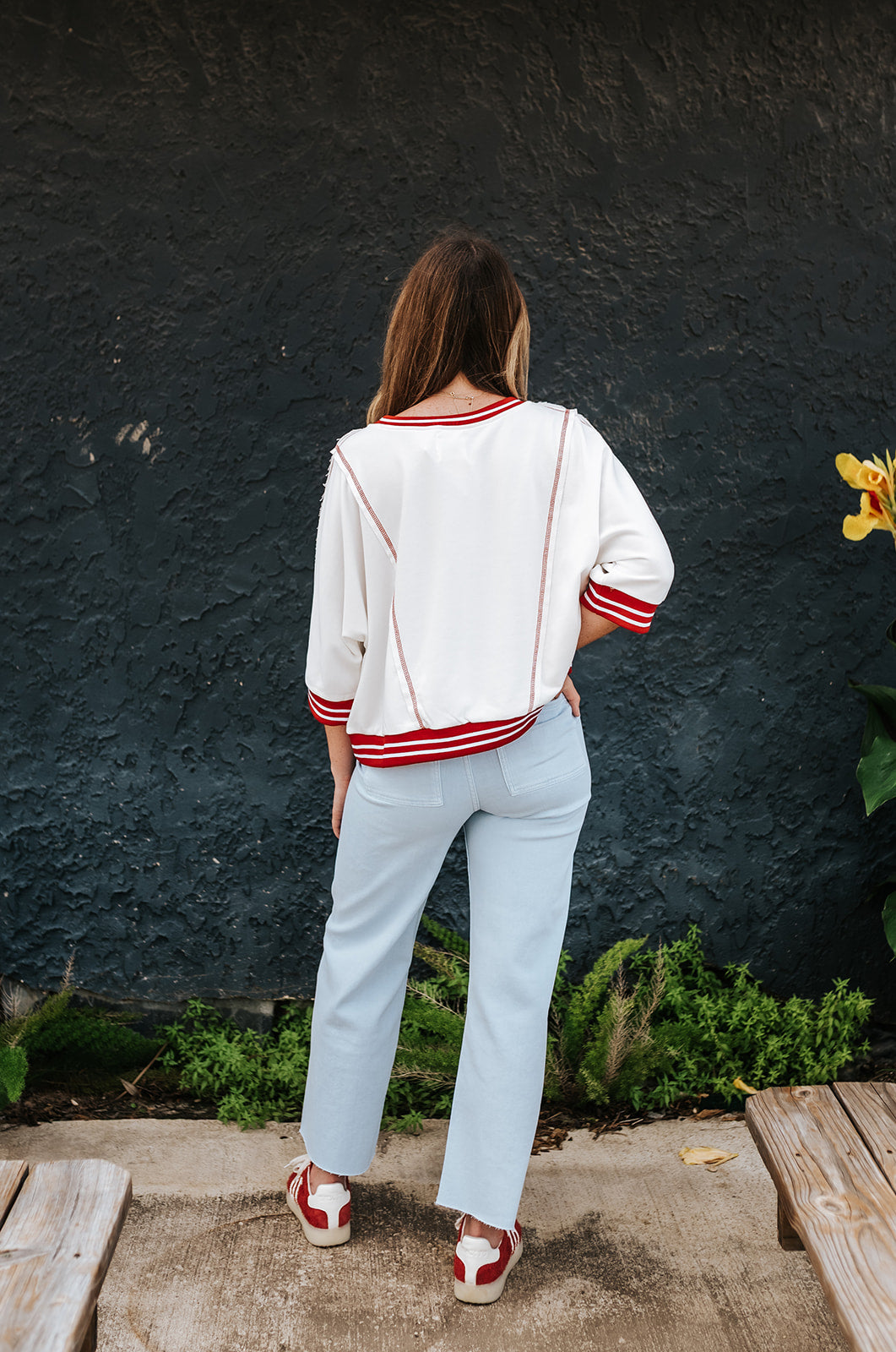 Red/Ivory USA Sweatshirt SW10560LL