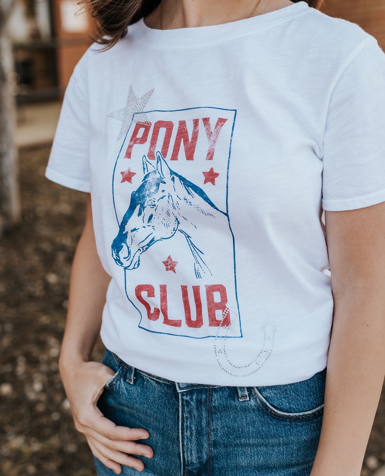 White Pony Club Slub Cap Tee
