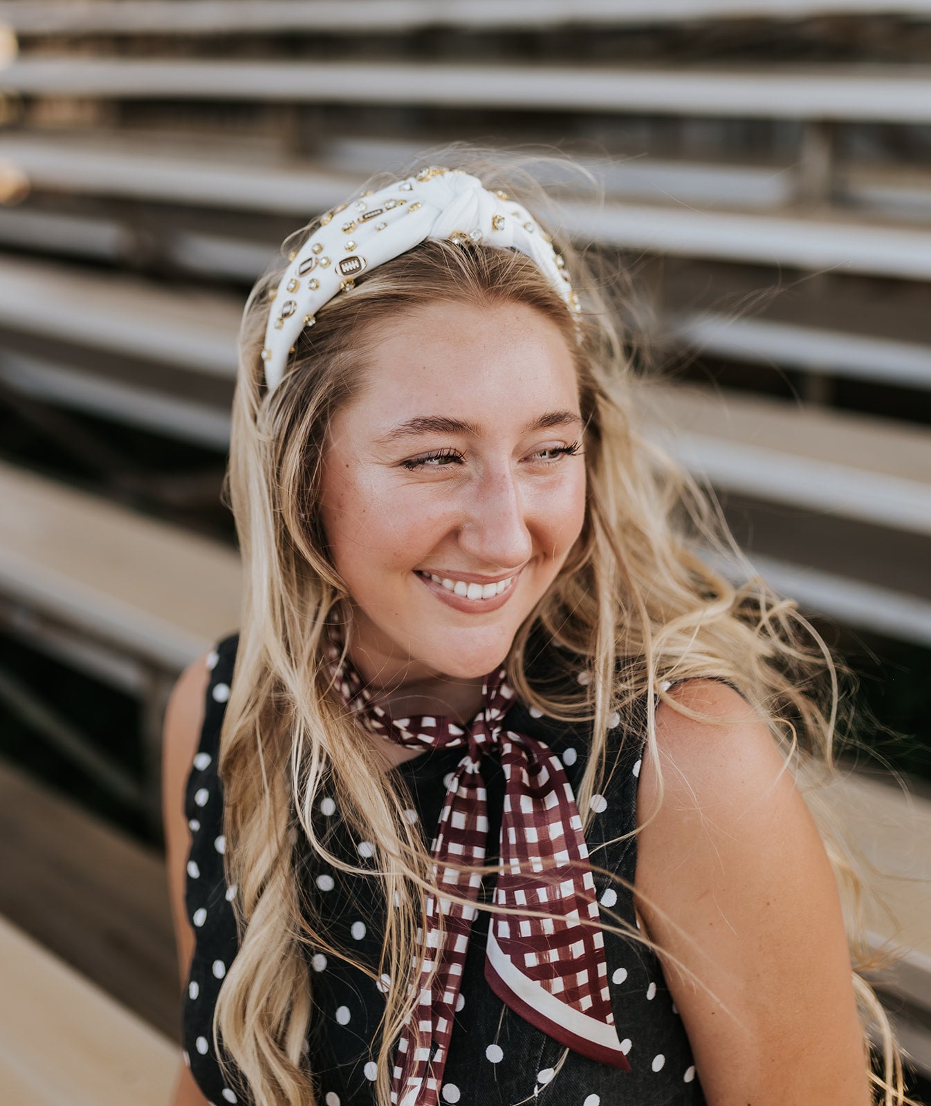 Ivory  Game Day Knotted Headband